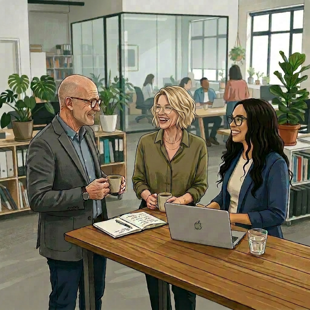 Friendly bookkeeping team supporting small business clients